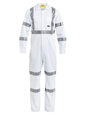 Bisley BC6806T-3M Taped White Drill Coverall