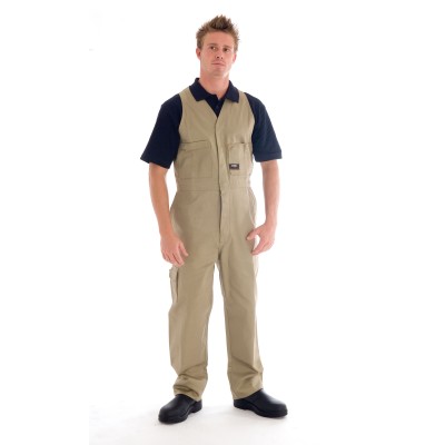 DNC 3111 Navy or White Cotton Drill Bib And Brace Overall Work Wear 