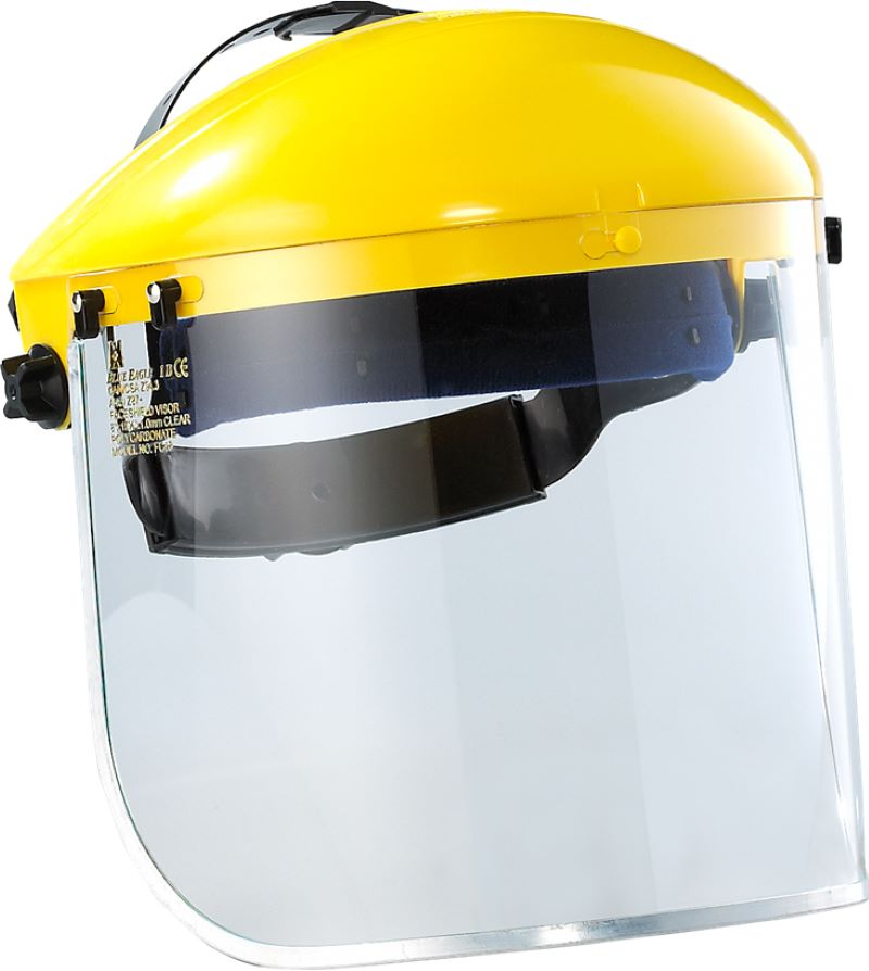 EBF 382 Yellow Browguard with clear Visor - Click Image to Close