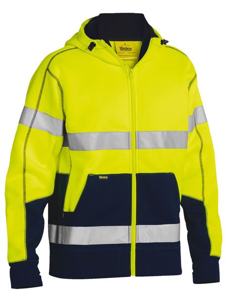 Bisley BK6819T- Hivis Fleecy Zip Hoodie