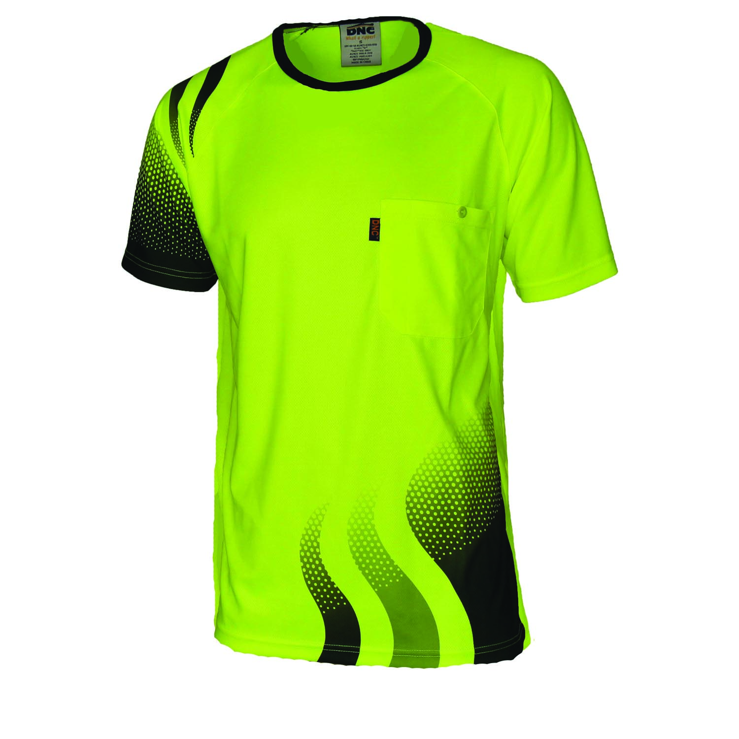 DNC 3562-Hivi sublimated wave tee - Click Image to Close