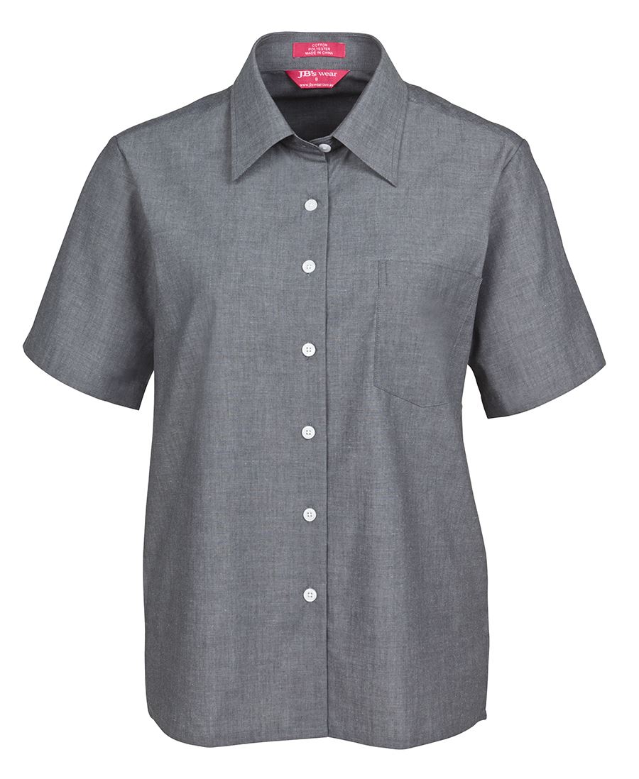 JBswear 4LSLS-JBs LADIES S/S FINE CHAMBRAY SHIRT - Click Image to Close