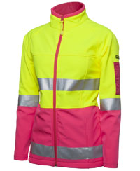 JBswear 6D4J1-Ladies HI VIS (D+N) SOFTSHELL JACKET