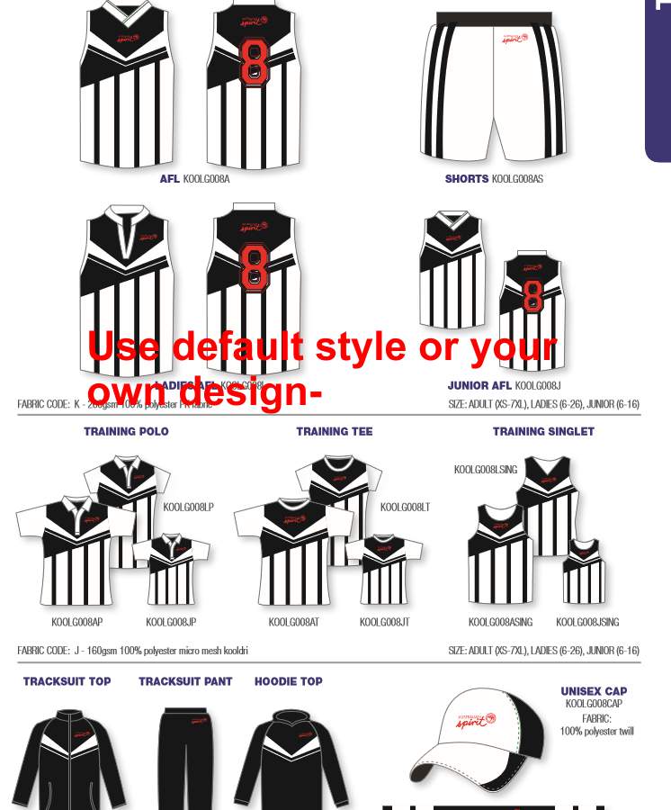 AFL Style 2 --Design your own color-Minimum 25 units