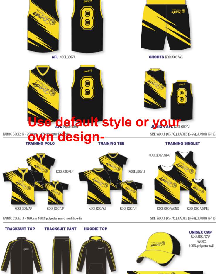 AFL Style 3 --Design your own color-Minimum 25 units - Click Image to Close