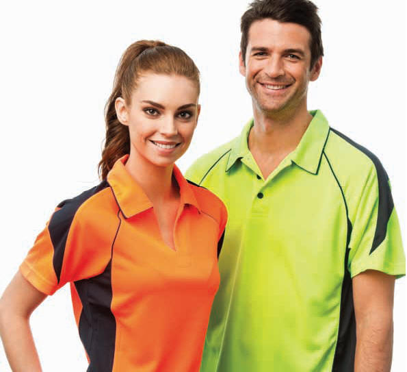 Auspirit 334H-OLYMPIKOOL Hi-Viz 160gm KOOLDRI POLO - Click Image to Close