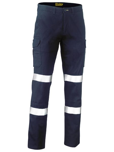 Bisley BPC6008T-280gsm Taped Stretch Cotton Drill Cargo Pants - Click Image to Close
