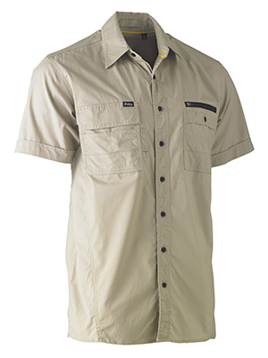 Bisley BS1144-Flexi Move Utility Drill Shirt -S/S - Click Image to Close