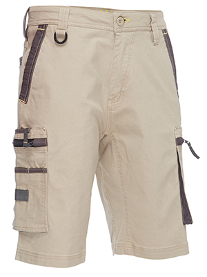 Bisley BSHC1330- Flex & Move utility zip cargo shorts