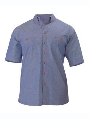 Bisley B71407-Chambray Shirt - Short Sleeve