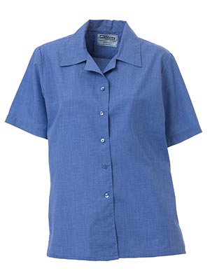 Bisley BL1646-Ladies - Cross Dyed Shirt - Short Sleeve Revere co