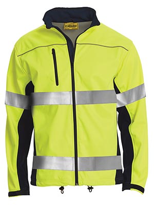 Bisley BJ6059T-Soft Shell Jacket with 3M Reflective Tape