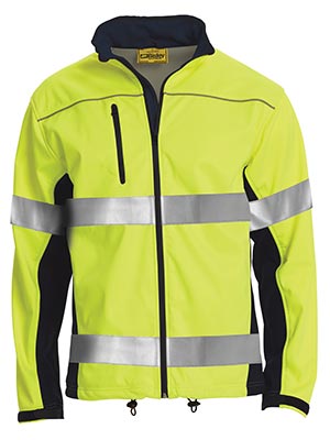 Bisley BJ6059T-Soft Shell Jacket with 3M Reflective Tape - Click Image to Close