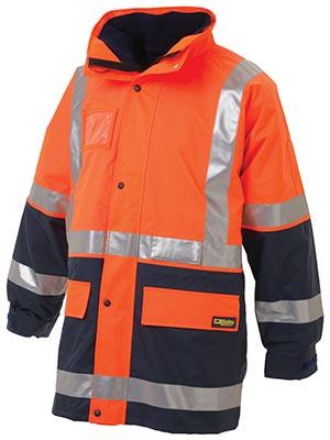 Bisley BK6975- 5 In 1 Rain Jacket with 3M R/Tape - Click Image to Close