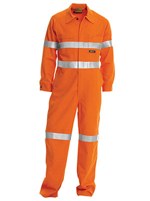 Bisley BC607T8-Hi Vis Coveralls 3M Reflective Tape - Click Image to Close