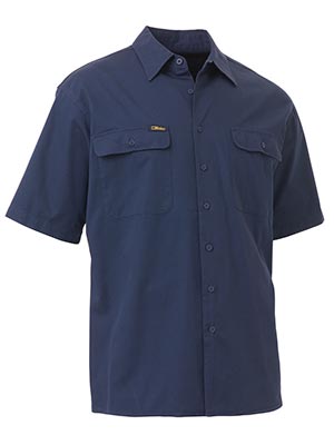 Bisley BS1893-Cool Lightweight Drill Shirt - Short Sleeve - Click Image to Close