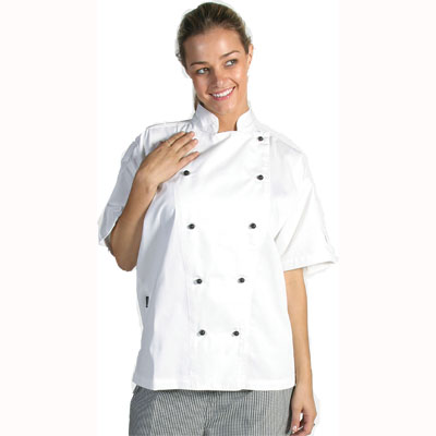 DNC 1103-190gsm Cool-Breeze Cotton Chef Jacket, S/S, 10 Matching - Click Image to Close