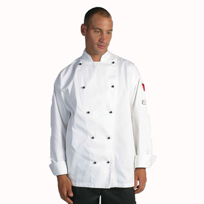 DNC 1104-190gsm Cool-Breeze Cotton Chef Jacket, L/S, 10 Matching