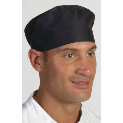 DNC 1602-200gsm Polyester Cotton Flat Top Chef Hat - Click Image to Close