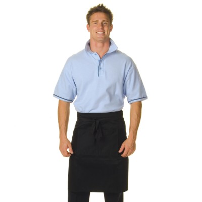 DNC 2212-200gsm Polyester Cotton Half (1/2) Apron—No Pocket - Click Image to Close