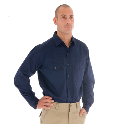 DNC 3208-155gsm Cool-Breeze Cotton Work Shirt, L/S
