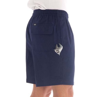 DNC 3305-311gsm Cotton Drill Elastic Waist Shorts with Tool Pock - Click Image to Close