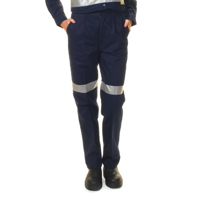 DNC 3328-311gsm Ladies Cotton Drill Trousers with 3M R/Tape