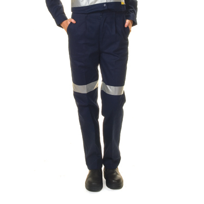 DNC 3328-311gsm Ladies Cotton Drill Trousers with 3M R/Tape - Click Image to Close