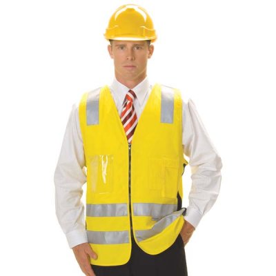 DNC 3809-190gsm Day/Night Cotton Safety Vest, 3M R/Tape