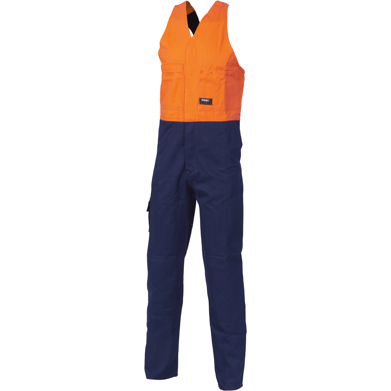 DNC 3853-311gsm HiVis Two Tone Cotton Action Back Overall - Click Image to Close