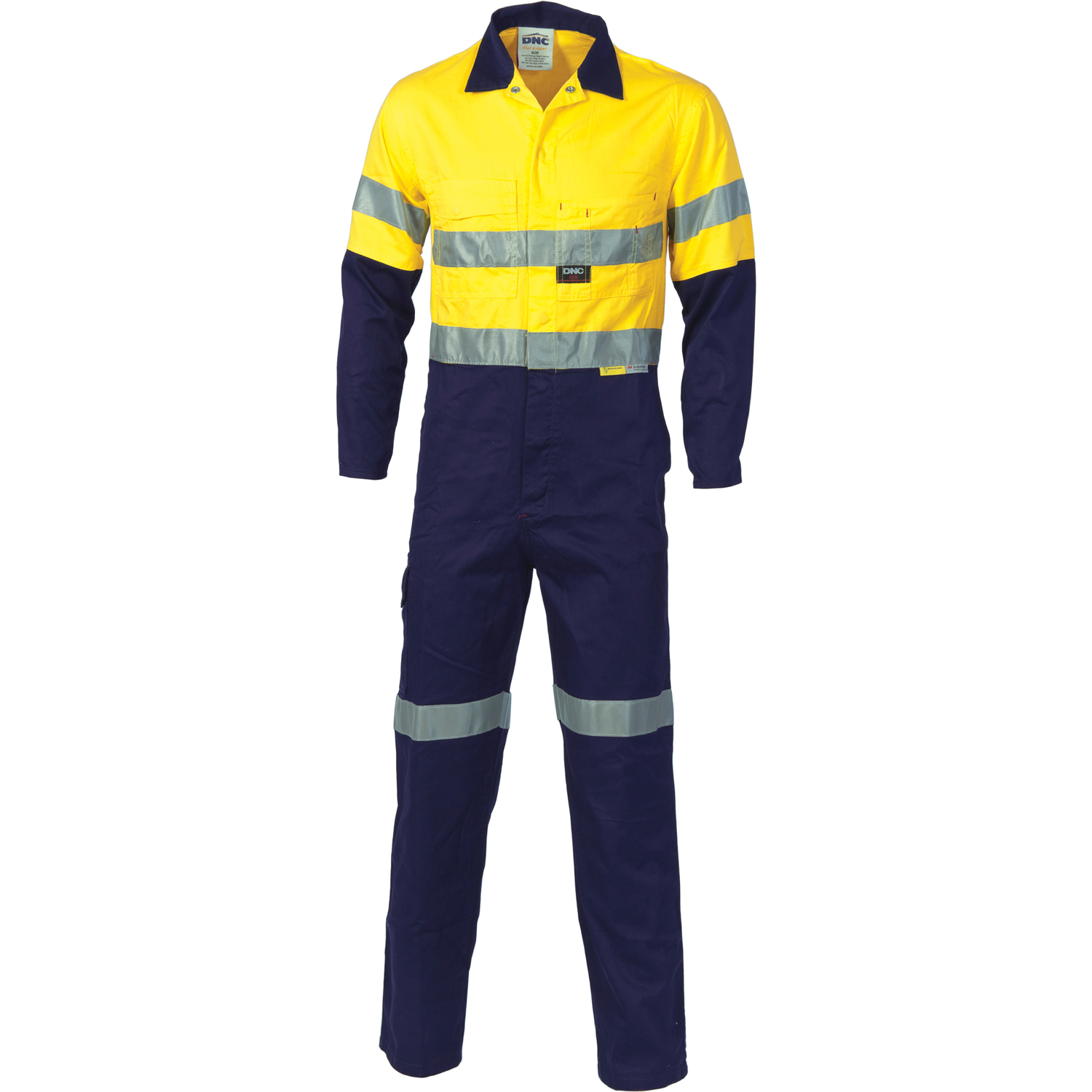 DNC 3855-311gsm HiVis Two Tone Cotton Coverall with 3M R/Tape