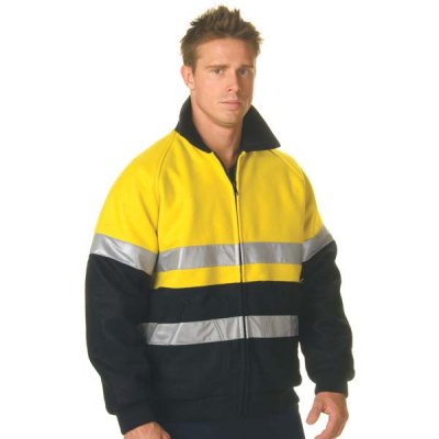 DNC 3859-Flying style HiVis Two Tone Bluey Jacket 3M R/Ta - Click Image to Close