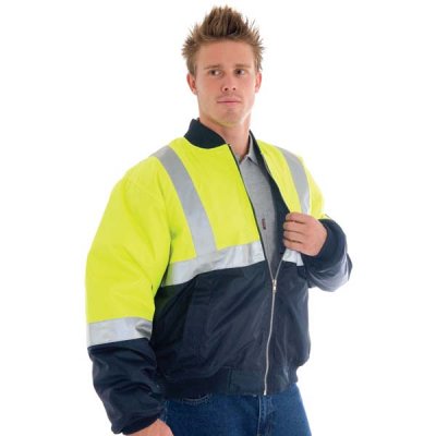 DNC 3862-300D Polyester/PU HiVis Two Tone Flying Jacket with 3M - Click Image to Close