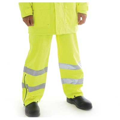 DNC 3876-300D Polyester/PU HiVis Breathable & Anti-Static Trouse - Click Image to Close