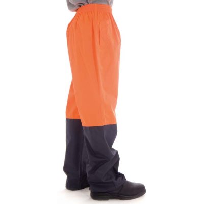 DNC 3878-190D Polyester/PU HiVis Two Tone Light Weight Rain Pant