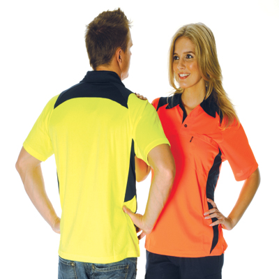 DNC 3893-175gsm HiVis Cool Breathe Action Polo Shirt, S/S - Click Image to Close