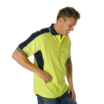 DNC 3895-220gsm Polyester Cotton Contrast Polo Shirt, S/S - Click Image to Close