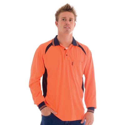 DNC 3902-175gsm HiVis Cool-Breeze Contrast Mesh Panel Polo Shirt