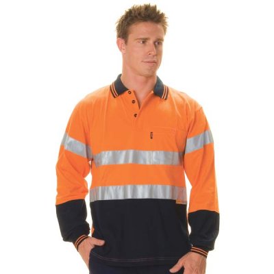 DNC 3916-200gsm HiVis Cool-Breeze Cotton Jersey Polo with 3M R/T - Click Image to Close
