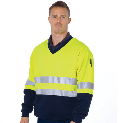 DNC 3921-300gsm Polyester Cotton HiVis Two Tone Sweatshirt (Slop - Click Image to Close