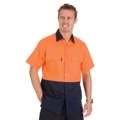 DNC 3937-155gsm HiVis 3 Way Cool-Breeze Cotton Shirt, S/S