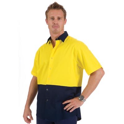 DNC 3941-190gsm HiVis Food Industry Cool-Breeze Cotton Shirt, S/ - Click Image to Close