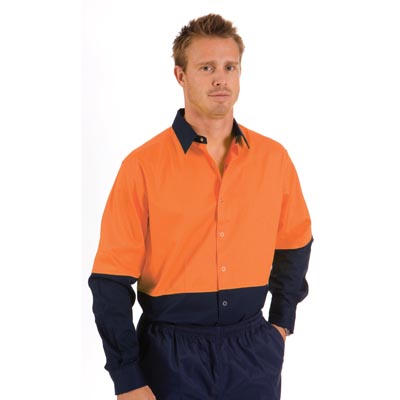 DNC 3942-190gsm HiVis Food Industry Cool-Breeze Cotton Shirt, L/ - Click Image to Close