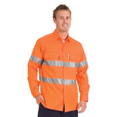 DNC 3947-155gsm HiVis 3 Way Cool-Breeze Cotton Shirt with 3M R/T