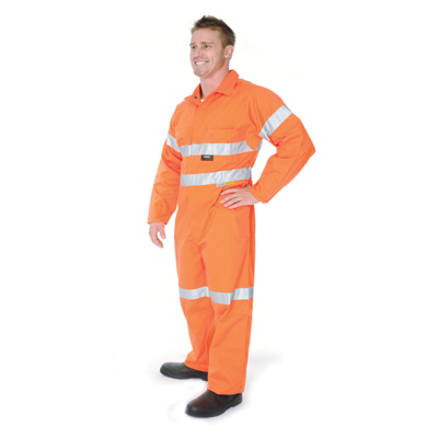 DNC 3956-190gsm HiVis Cool-Breeze Cotton Coverall with Cross Bac