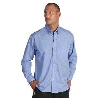 DNC 4122-110gsm Polyester Cotton Chambray Business Shirt, L/S - Click Image to Close