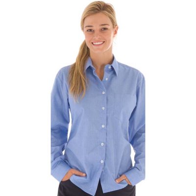 DNC 4212-110gsm Polyester Cotton Ladies Chambray Shirt, L/S - Click Image to Close