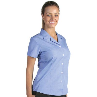 DNC 4221-110gsm Polyester Cotton Revere Collar Blouse, No Pocket