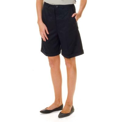 DNC 4551-275gsm Ladies Permanent Press Flat Front Shorts - Click Image to Close