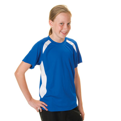 DNC 5153-175gsm Polyester Kids Air Flow Contrast Raglan Mesh Tee - Click Image to Close